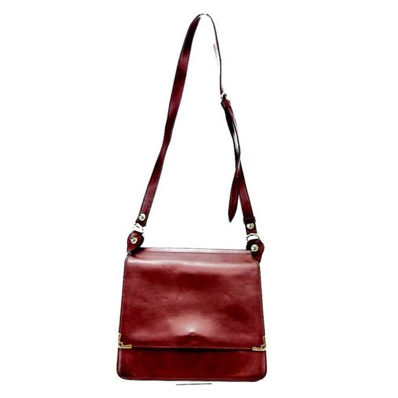 Cartier shoulder bag mast line Bordeaux leather Auth used T16550 - Picture 2 of 8